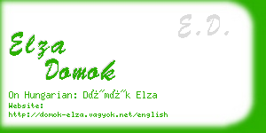 elza domok business card